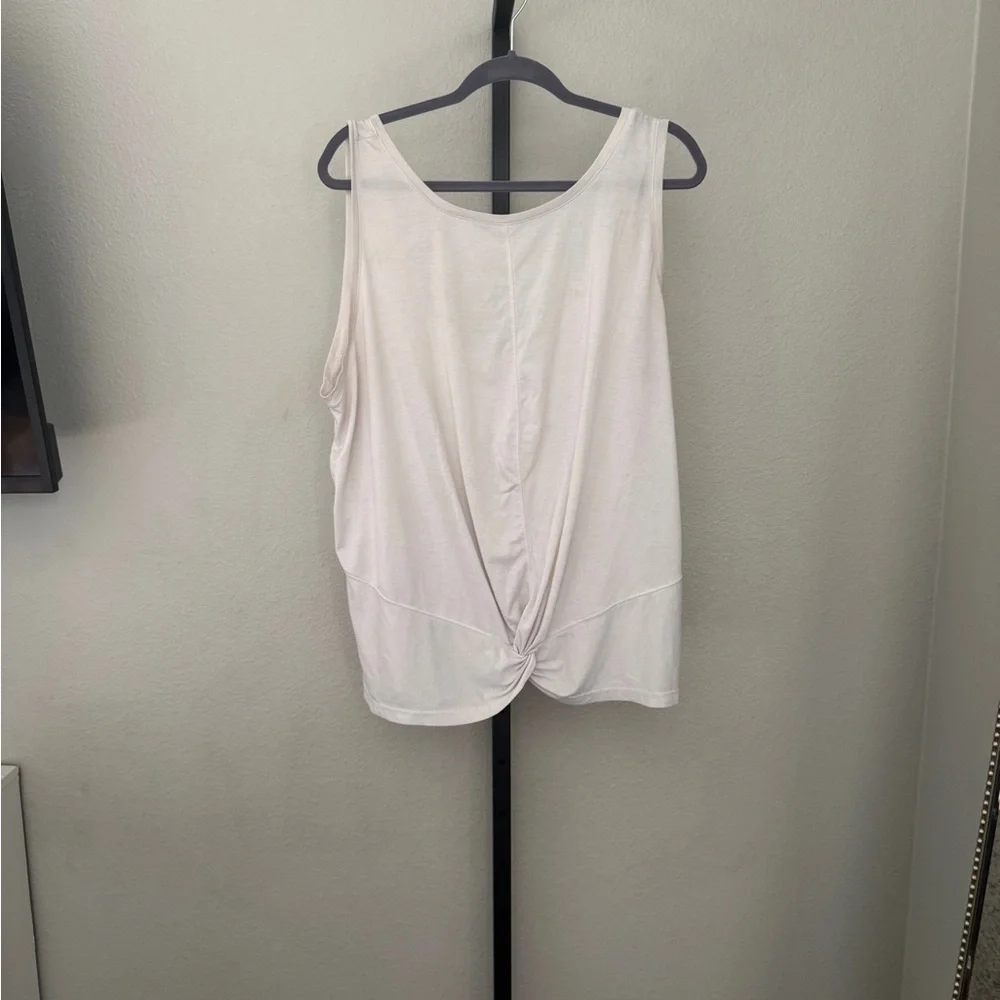 Athleta White Twist-Front Tank Top - Picture 1 of 4